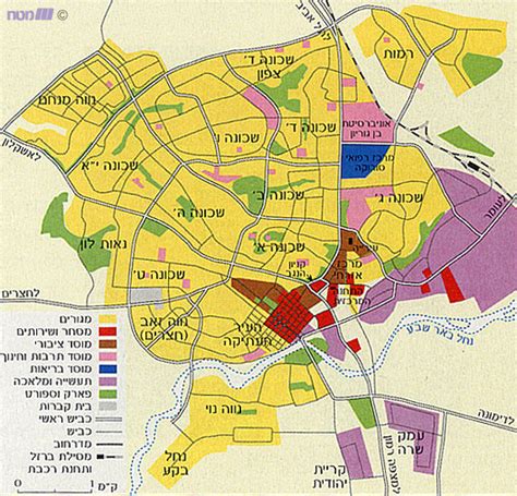 מפת העיר באר שבע